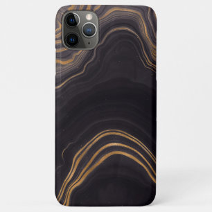 Trendy Chic Black Gold Agate Marble Case-Mate iPhone Hülle