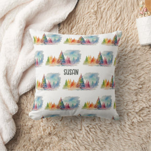 Trendy Chic Colorful Winter Wonderland Kissen