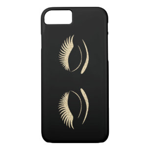 Trendy Chic Glitzer Gold Imitate Lashes Case-Mate iPhone Hülle