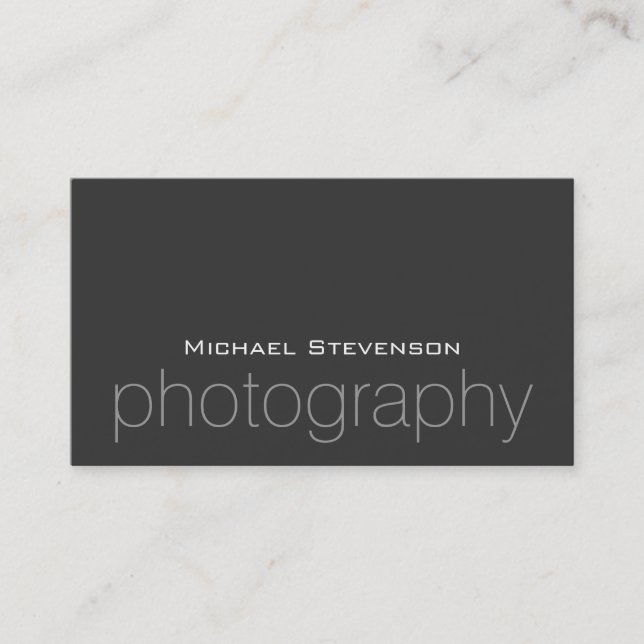 Trendy Chic Gray Classic Visitenkarte (Vorderseite)
