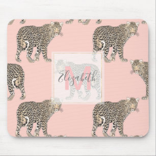 Trendy Chic Leopard Tiermuster Mousepad