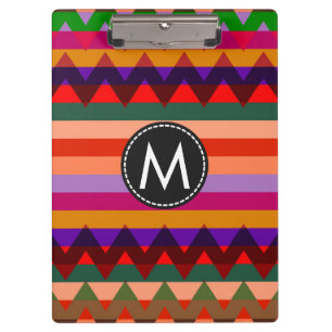 Trendy Chic Zickzack Stripes Muster #11 Klemmbrett