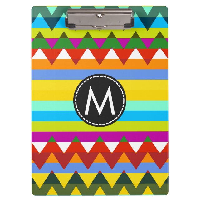 Trendy Chic Zickzack Stripes Muster #13 Klemmbrett (Vorderseite)