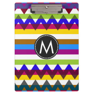 Trendy Chic Zickzack Stripes Muster #14 Klemmbrett