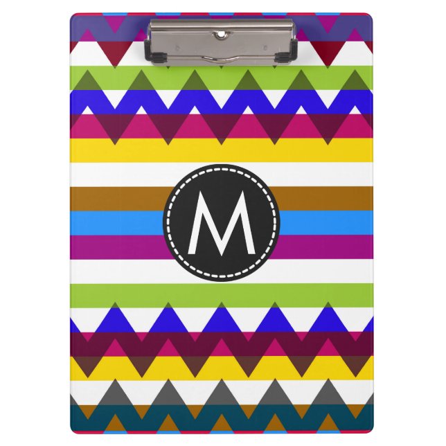 Trendy Chic Zickzack Stripes Muster #14 Klemmbrett (Vorderseite)