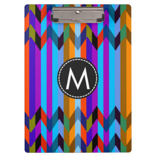 Trendy Chic Zickzack Stripes Muster #18 Klemmbrett