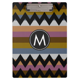 Trendy Chic Zickzack Stripes Muster #23 Klemmbrett