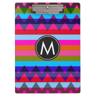 Trendy Chic Zickzack Stripes Muster #30 Klemmbrett