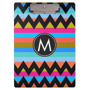 Trendy Chic Zickzack Stripes Muster #4 Klemmbrett