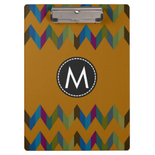 Trendy Chic Zickzack Stripes Muster #7 Klemmbrett