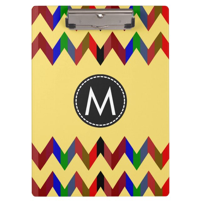 Trendy Chic Zickzack Stripes Muster #8 Klemmbrett (Vorderseite)