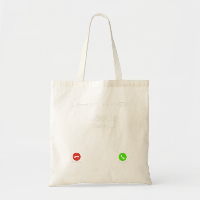Trendy Christlich Graphic Jesus ruft Tragetasche (Vorne)