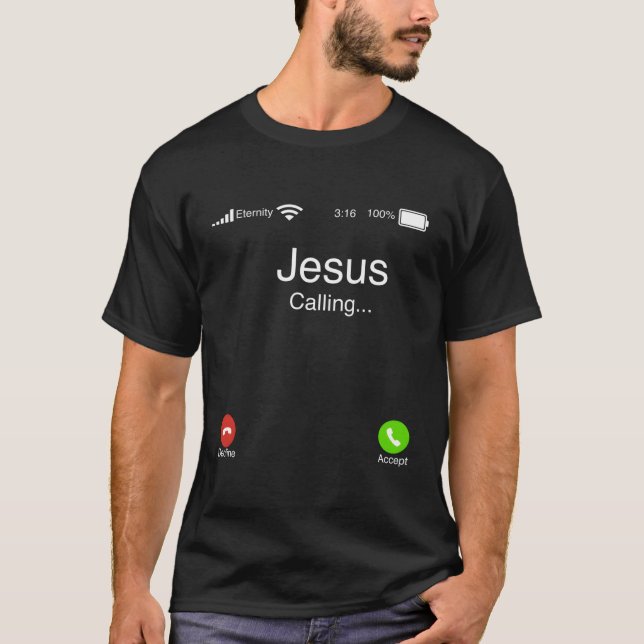 Trendy Christliche Grafik Jesus ruft nach Christm T-Shirt (Vorderseite)