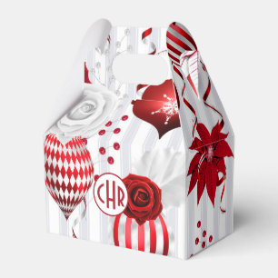 Trendy Christmas Balls und Poinsettia Geschenkschachtel