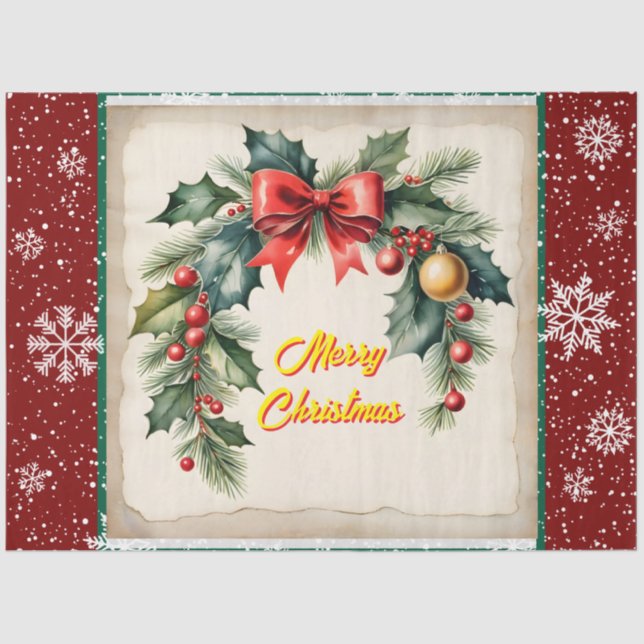 Trendy Christmas Beautiful Festival Collection Seidenpapier (Vorderseite)