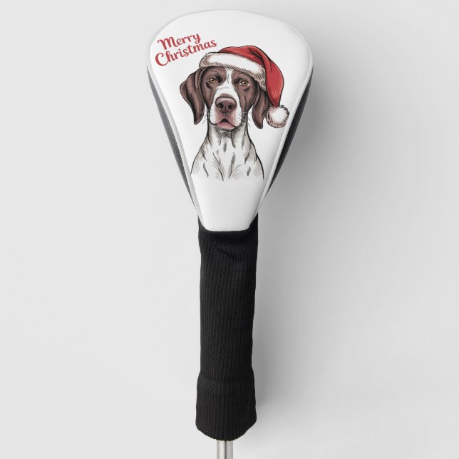 Trendy Christmas German Shorthaired Pointe Golf Headcover (Vorderseite)