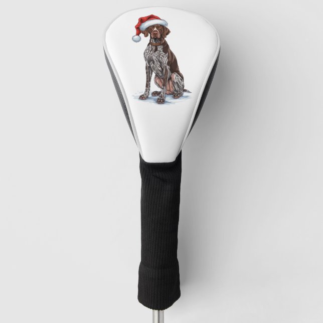 Trendy Christmas German Shorthaired Pointe Golf Headcover (Vorderseite)