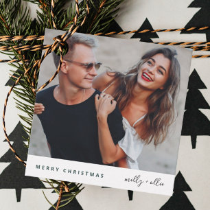 Trendy Christmas   Modernes, stilvolles Couple-Fot Geschenkanhänger