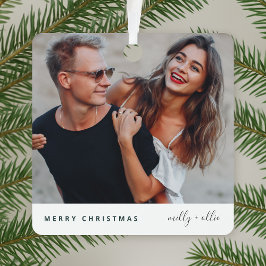 Trendy Christmas | Modernes, stilvolles Couple-Fot Ornament Aus Metall