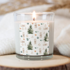 Trendy Christmas Pattern | Wasserfarbe Quadratischer Aufkleber