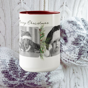 Trendy Christmas Tasse   Foto-Grünrahmen