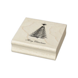 Trendy Christmas Tree Holzkunst Gummistempel