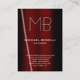 Trendy chubby schwarz roter Chic Einzigartige Visi Visitenkarte