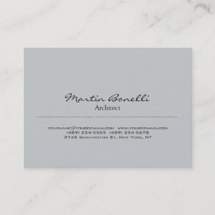 Trendy Chubby Stylish Gray Architect Business Card Visitenkarte