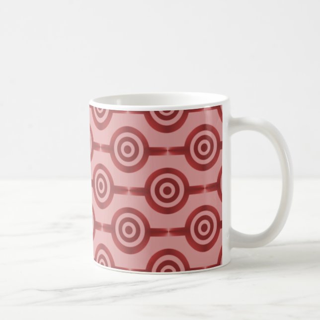 Trendy Circles Tasse, Crimson Red Tasse (Rechts)