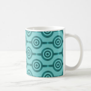 Trendy Circles Tasse, Dazzeln Aquamarin Tasse