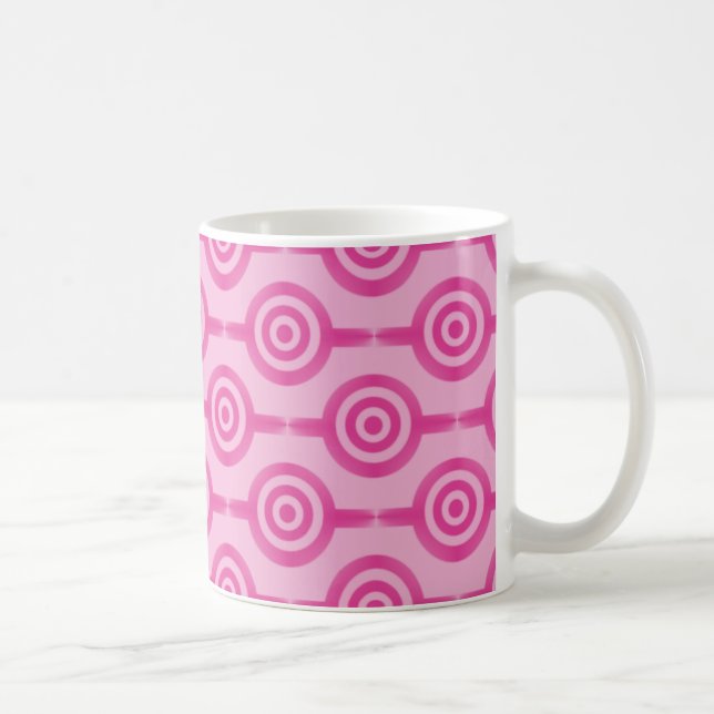 Trendy Circles Tasse, Hot Pink Tasse (Rechts)