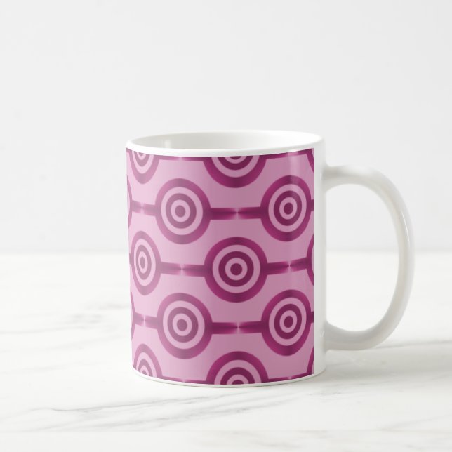 Trendy Circles Tasse, Magenta Kaffeetasse (Rechts)