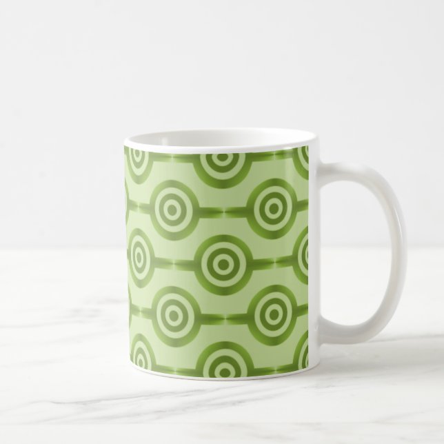Trendy Circles Tasse, Olive Green Kaffeetasse (Rechts)