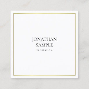 Trendy Clean Design Elegantes Gold Beruflich ausse Quadratische Visitenkarte
