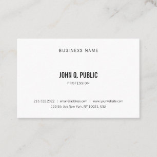 Trendy Clean Elegantes Berufliches Minimalistische Visitenkarte