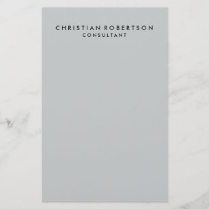 Trendy Clean Simple Gray Consultant Business Briefpapier