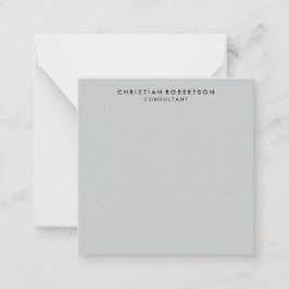 Trendy Clean Simple Gray Consultant Business Mitteilungskarte