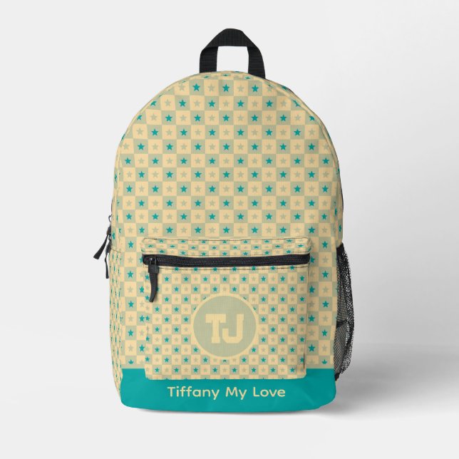 Trendy Coach Name Retro Backpack Bedruckter Rucksack (Vorderseite)