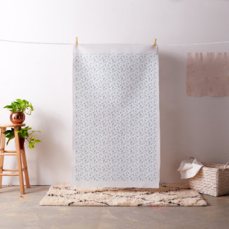 Trendy Coastal Ästhetik Indigo Blue Shrimp Toile Stoff