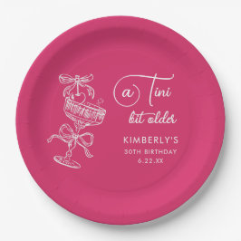 Trendy Cocktail A Tini Bit Older 30th Birthday Pappteller