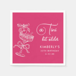 Trendy Cocktail A Tini Bit Older 30th Birthday Serviette