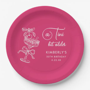 Trendy Cocktail Ein Tini Bisschen Älter 30. Geburt Pappteller
