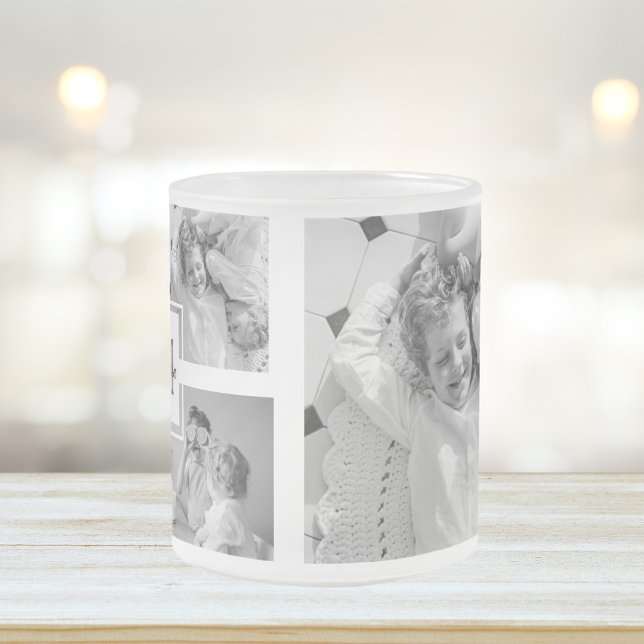 Trendy Collage Family Foto Black & White Initial Mattglastasse (Von Creator hochgeladen)