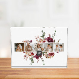 Trendy Collage Family Foto Farbige Blume Geschenk