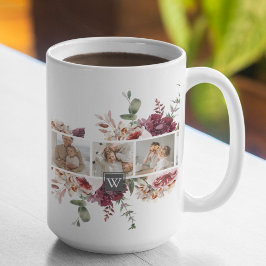 Trendy Collage Family Foto Farbige Blume Geschenk Kaffeetasse