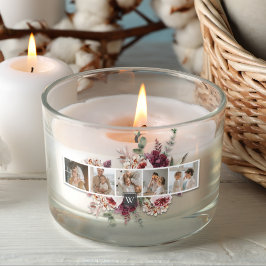 Trendy Collage Family Foto Farbige Blume Geschenk Rechteckiger Aufkleber