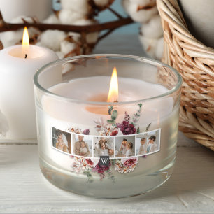 Trendy Collage Family Foto Farbige Blume Geschenk Rechteckiger Aufkleber