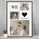 Trendy Collage Foto & Wir Liebe Sie Daddy Geschenk Poster<br><div class="desc">Zeigen Sie Ihrem Vater, wie wichtig Ihnen dieses herzliche "Wir Liebe Sie Papa"-Geschenk ist. Das Geschenk kann in vielen Formen kommen, wie zum Beispiel ein personalisierter Schlamm, ein Foto-Rahmen oder sogar ein T - Shirt. Die Botschaft "Wir Liebe, Ihr Papa" ist eine einfache und doch mächtige Möglichkeit, Ihre Liebe und...</div>