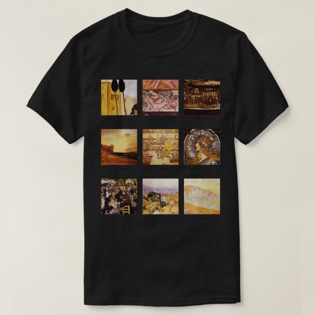 Trendy Collage of Fame Artists Work  T-Shirt (Design vorne)