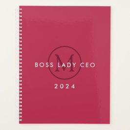 Trendy Color of the Year Monogram 2024 Boss Lady Planer